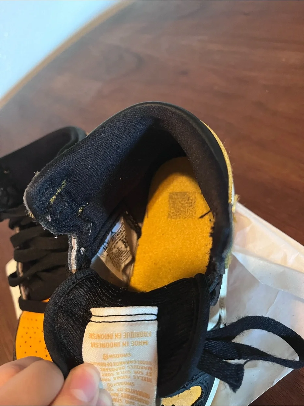 Little Kid's Jordan Kids 11.5C Mid Yellow Ochre/Black-White As Is